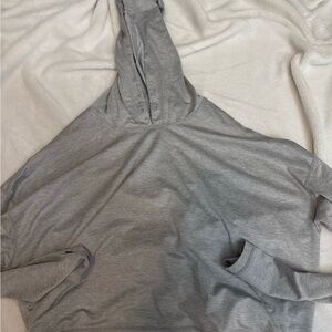 Heather Grey Athleta Cropped Hoodie